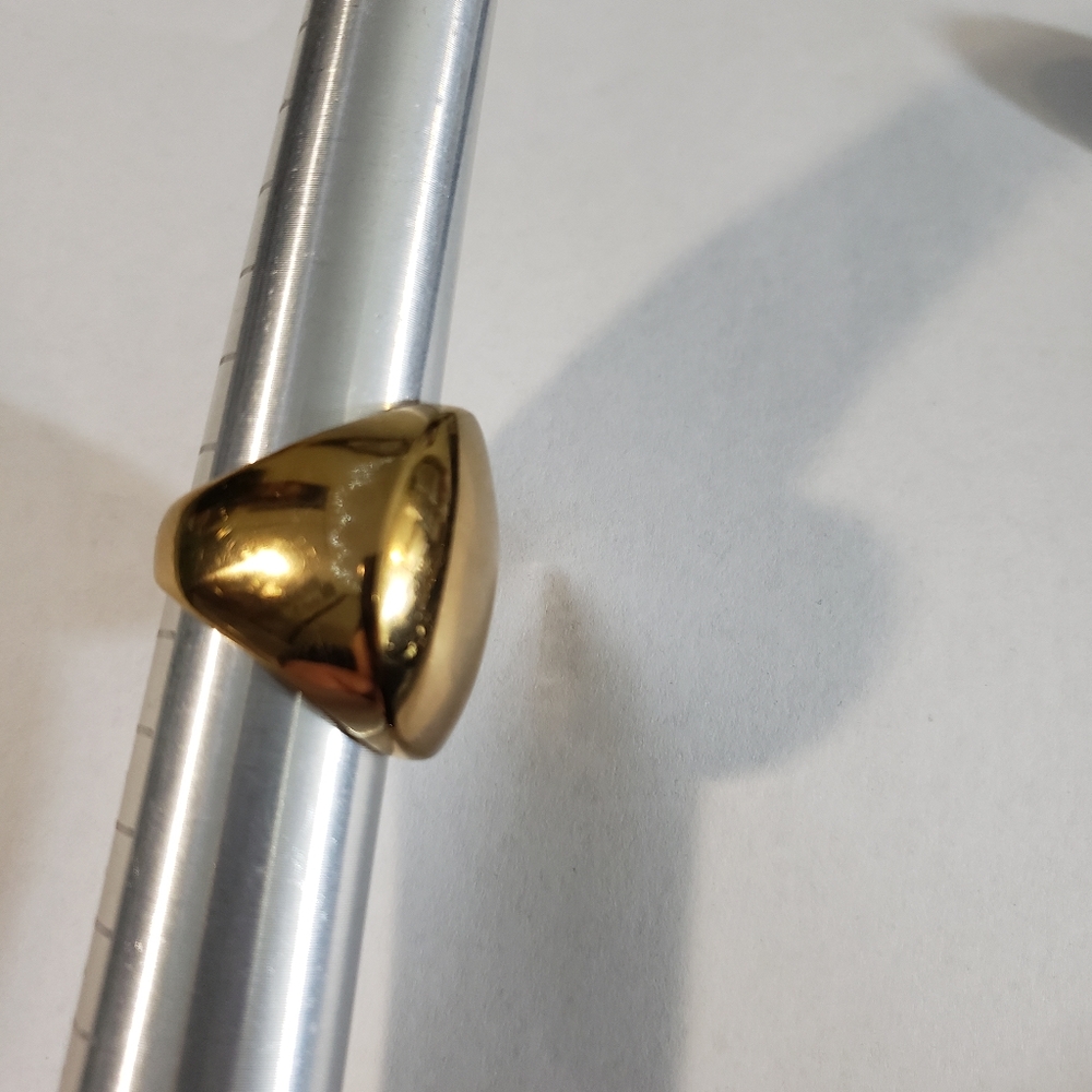 Gold Round Statement Ring - image 2